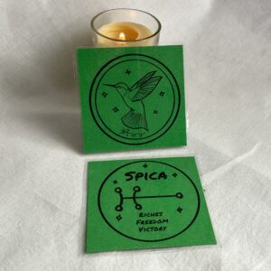 Fixed Star Spica Hummingbird Paper Talisman